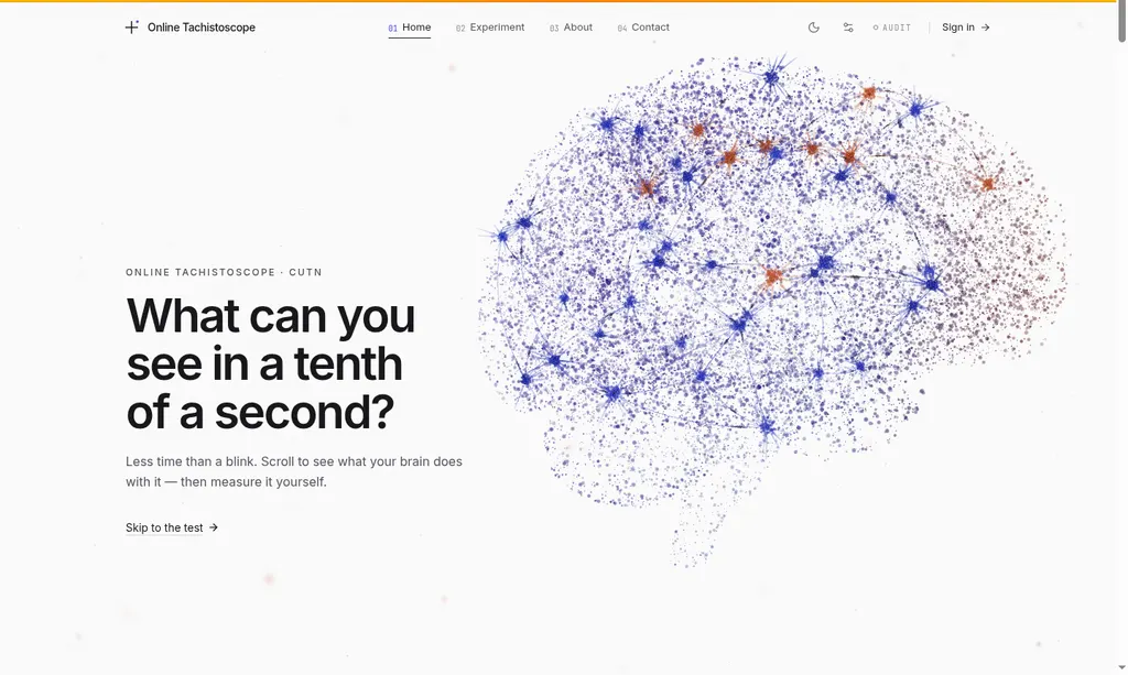 Online Tachistoscope: A browser instrument that flashes words for 100 milliseconds and measures how accurately and how quickly people recall them.